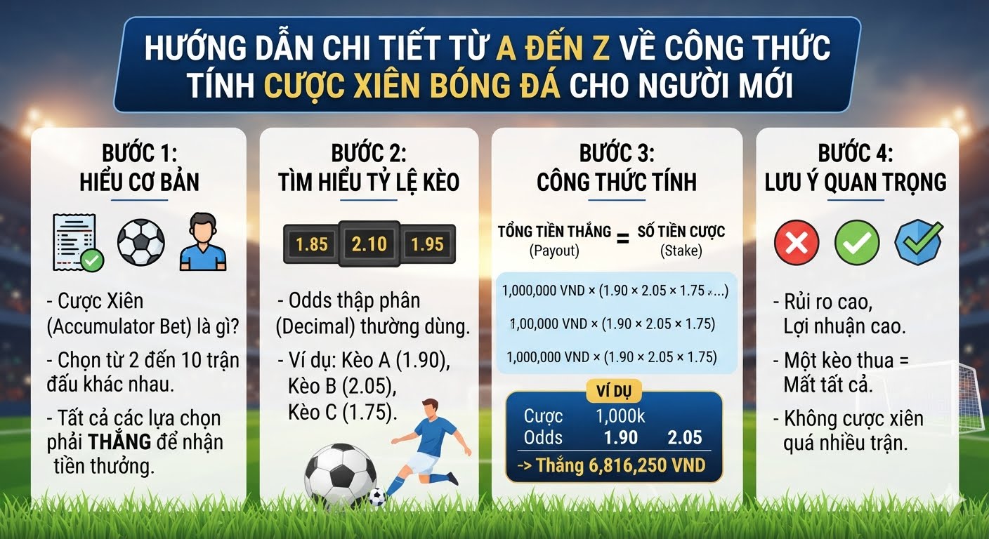 công thức tính cược xiên bóng đá